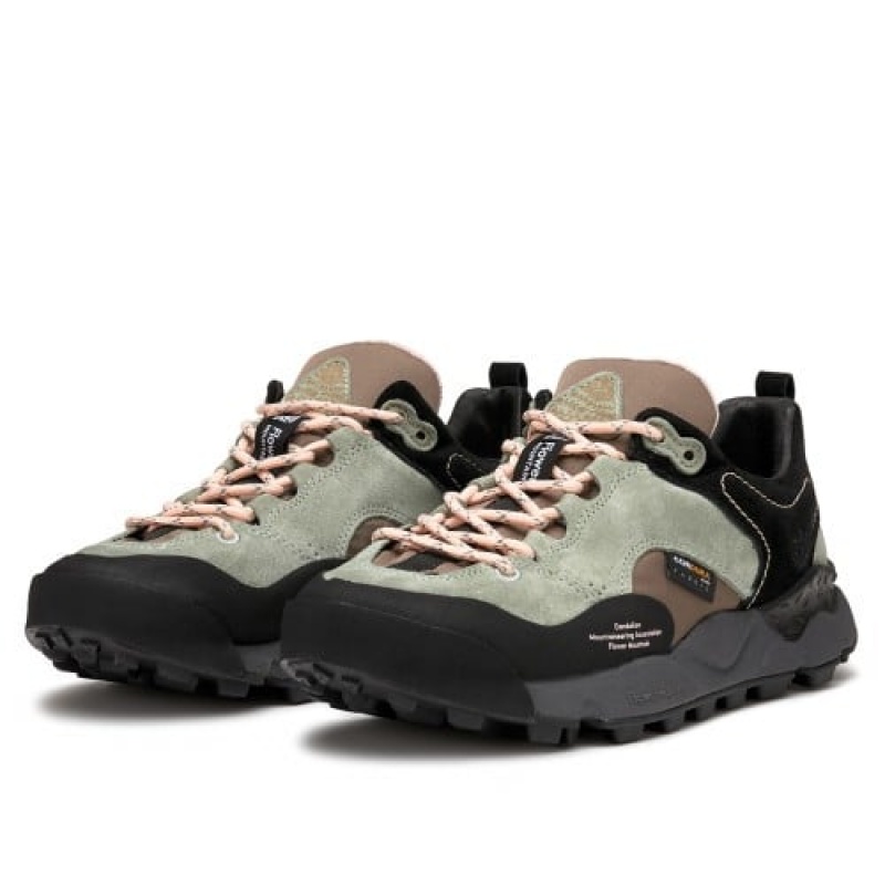 Flower Mountain BACK COUNTRY Sneakers Herren Schwarz Grün | CHBUTSLGP