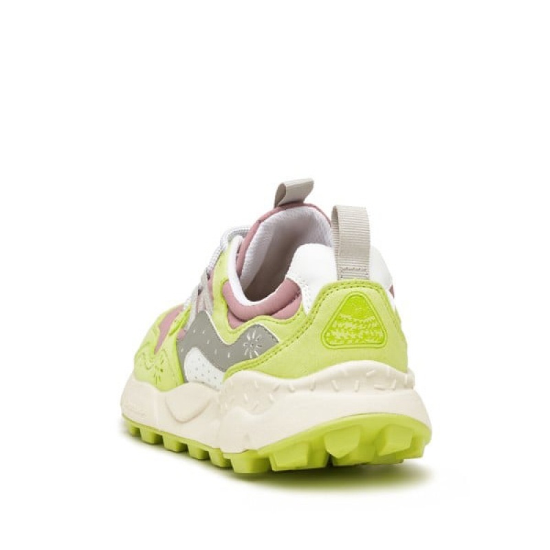 Flower Mountain YAMANO 3 Sneakers Damen Hellgrün Rosa | CHVCSEZHO